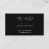 Aquarell-rosa u. schwarze ultra moderne visitenkarte (Rückseite)