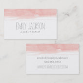 Aquarell-Rosa Visitenkarte (Vorne/Hinten)