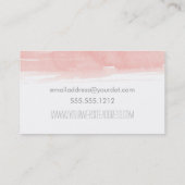 Aquarell-Rosa Visitenkarte (Rückseite)