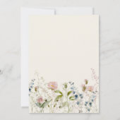 Aquarell Rosa Wildblume Blumenzwiebelblume Elfenbe Einladung (Rückseite)