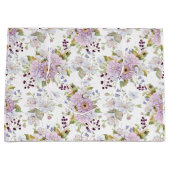 Aquarell-Rosa-Wildblumen-Blumendesign Große Geschenktüte (Vorderseite)