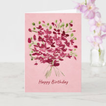 Aquarell-Rosa-Wildblumenstrauß-Geburtstag