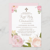 Aquarell Rosa Zwiebeln Erste Heilige Kommune II