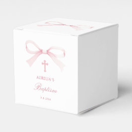 Aquarell-Rosafarbene Taufbox Geschenkschachtel