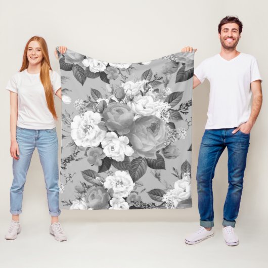 Aquarell-Rose 9 Fleecedecke (Beispiel)