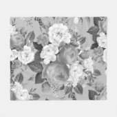 Aquarell-Rose 9 Fleecedecke (Vorderseite (Horizontal))