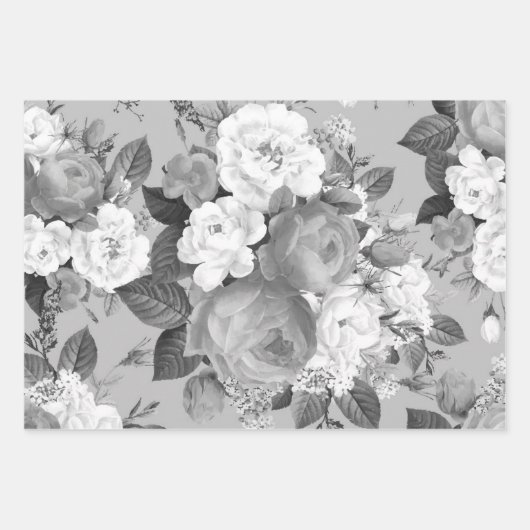 Aquarell-Rose 9 Geschenkpapier Set (Vorderseite)