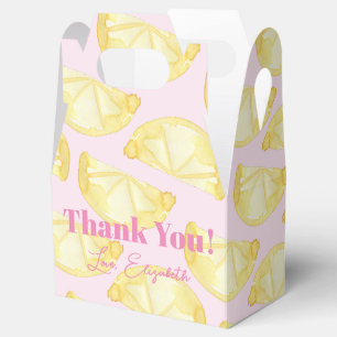 Aquarell-Rosé-Gelbe-Zitronen-Einladungsgeschenkbox Geschenkschachtel