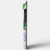 Aquarell Rose Grüne Lila Skriptname Case-Mate iPhone Hülle (Rückseite / Links)