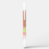 Aquarell Rose Grüne Rosa Mit Monogramm Case-Mate iPhone Hülle (Rückseite / Links)