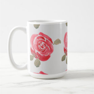 Aquarell-Rose Kaffeetasse