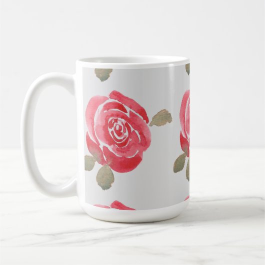 Aquarell-Rose Kaffeetasse (Links)