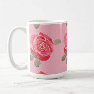 Aquarell-Rose Kaffeetasse