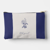 Aquarell Rose Toilettenartikel Zubehörtasche (Rückseite)