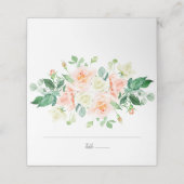 Aquarell Rose und Grüne Platzkarten | (Außenseite Aufgefaltet)