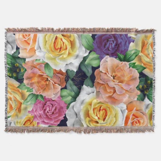Aquarell-Rosen 29 Decke (Vorderseite)