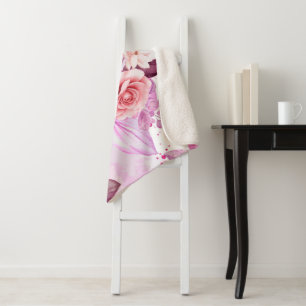 Aquarell-Rosen 4 Sherpadecke