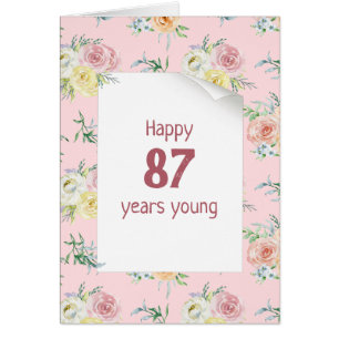 Aquarell-Rosen 87. Geburtstag