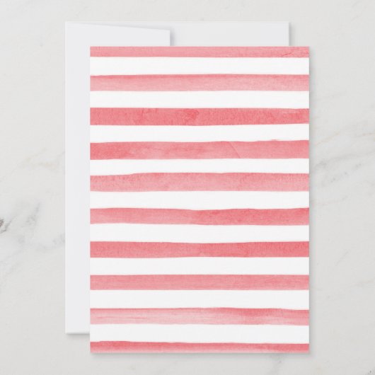 Aquarell Rosen Blume Kinderdusche Einladung (Rückseite)