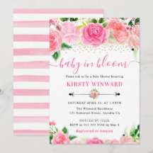 Aquarell Rosen Blume Kinderdusche