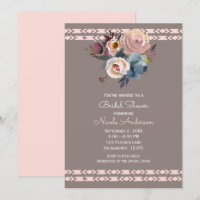 Aquarell-Rosen Boho Pink Taupe Brautparty