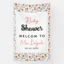 Aquarell-Rosen & Eukalyptus-Baby-Shower