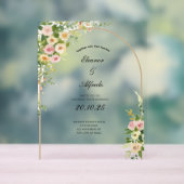 Aquarell-Rosen-Hochzeit Acrylschild (Neutral)