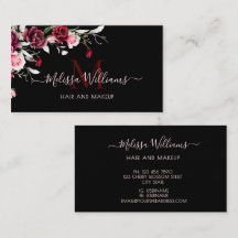 Aquarell-Rosen-Monogramm Schwarz