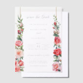 Aquarell Rosen und Kalligraphie Save the Date Pergament Einladungen (Versetzt)