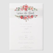 Aquarell Rosen und Kalligraphie Save the Date Pergament Einladungen (Vorderseite)