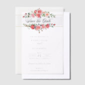 Aquarell Rosen und Kalligraphie Save the Date Pergament Einladungen (Versetzt)