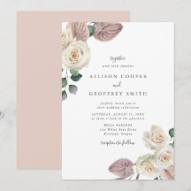 Aquarell-Rosen und Orchideen-Hochzeit