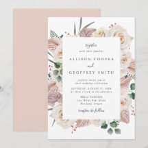 Aquarell-Rosen und -Orchideen-Hochzeit