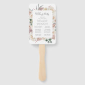 Aquarell-Rosen-und-Orchideen-Hochzeitsprogramm Fächer (Rückseite)