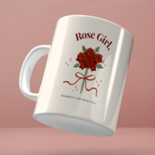 Aquarell-Rosenblumen-Illustration Tasse