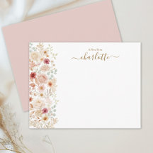 Aquarell-Rosengarten Elegantes Monogramm Floral
