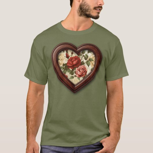 Aquarell-Rosengarten T-Shirt (Vorderseite)