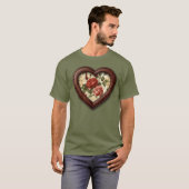 Aquarell-Rosengarten T-Shirt (Vorne ganz)
