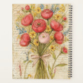 Aquarell-Rosenstrauß Planer (Rückseite)