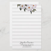 Aquarell Roses Ballerina Illustration Briefpapier (Vorne/Hinten)