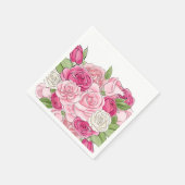 Aquarell Roses Brautparty Papa Napa Serviette (Ecke)
