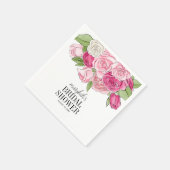 Aquarell Roses Brautparty Papa Napa Serviette (Ecke)