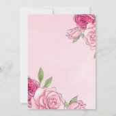 Aquarell Roses Bridal Dusche Einladung (Rückseite)