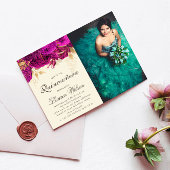 Aquarell Roses Quinceanera Foto Einladung