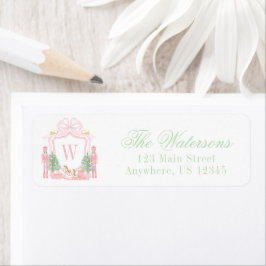 Aquarell-Rosser Nussknacker-Monogramm-Wappen-Adres