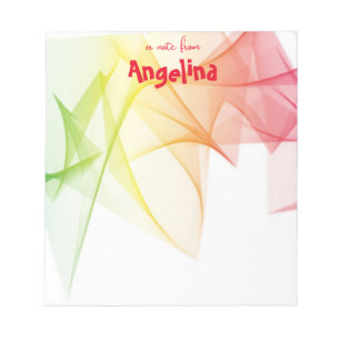 Aquarell rot gelb Spritzer Notizblock