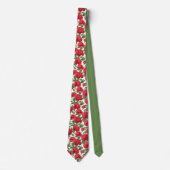 Aquarell-Rot-Pfingstrose-Blumenmuster Krawatte (Vorderseite)