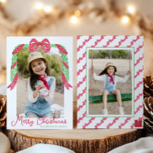 Aquarell-Rot-Polka-Punkt-Bogen-Swags-Christmas-Fot