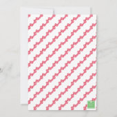 Aquarell-Rot-Punkte-Schleife-Monogramm-Kranz-Party Einladung (Rückseite)