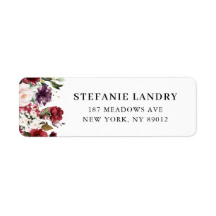 Aquarell Rot und Lila Herbst Blumengarten